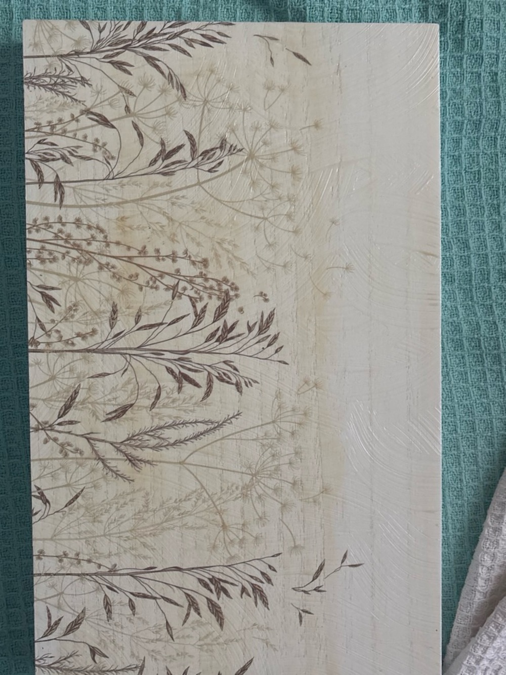 & Other Stories Botanical Panel Art in Cream and Brown